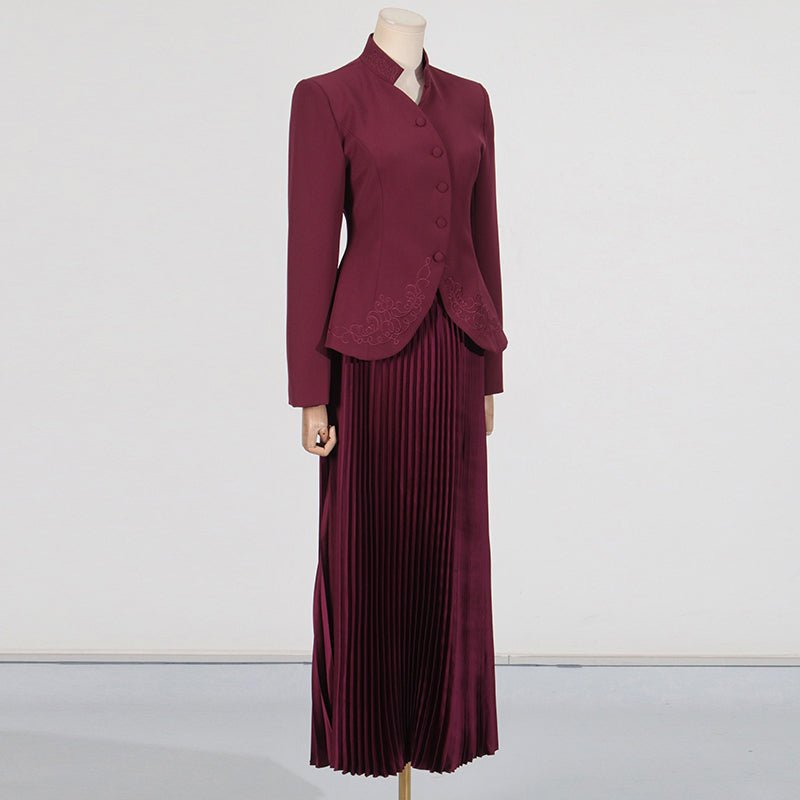 Elegant Two - Piece Skirt Set - HalleBeauty